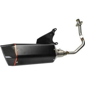 Bullet Racing uitlaat. Zwart Carbon Piaggio ZIP 4T 3V Euro-4 (Ovaal model Akrapovic).