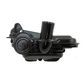 Carterpan zwart glans Piaggio Vespa 4T 2V, 4V en iGet.