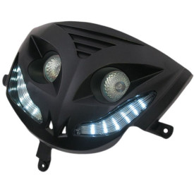 Koplamp Piaggio Zip met Led dagrijverlichting zwart