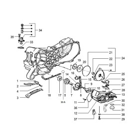 onderdelen oliepomp piaggio vespa 4 takt