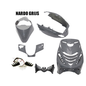 Kappenset Piaggio ZIP SP. Nardo gray. Special Edition, 6-delig met *Led-verlichting*