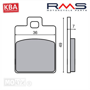 Remblokset voorzijde Piaggio Zip / Vespa LX / S / LXV. A-KWALITEIT.